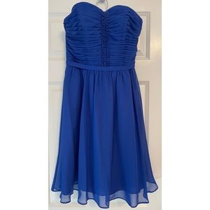 Royal Blue Strapless Dress